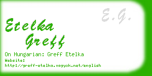 etelka greff business card